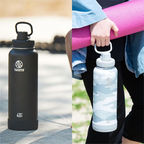[Official Takeya] Takeya Flask Active Line 1.17L Camouflage White 1170ml Stainless Steel Water Bottle, Direct Drinking, Insulated, Takeya