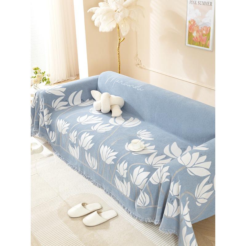 Sofabezug Stoff Erweiterter Bezug Vier Jahreszeiten All-Inclusive Universal Universal Katzenfest Gerade Reihe Sofakissen Vollbezug Decke