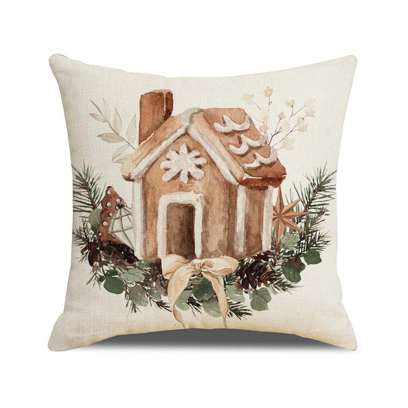 

Nordic Simple Christmas Party Pillow Cover New Letter Print Pillow Home Decoration Sofa Pillow 45X45cm (pillowcase only)
