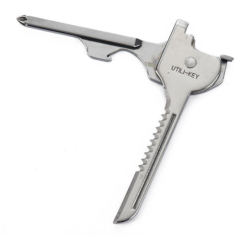 Popular 6 în 1 de buzunar EDC breloc chei de supraviețuire Deschizător Camping Multi Tools 2017 pe mașină