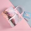 Snow Mountain Cherry Blossom Gift Bag, Exquisite Cosmetics Handbag, Bow Packaging Shopping Bag