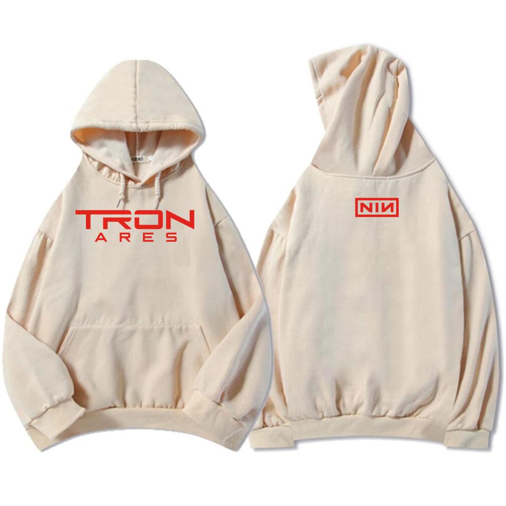 Felpe Nine Inch Nails Tron Ares Moda Stampa Grafica Album Band Felpe con Cappuccio Manica Lunga Maschili Sudaderas Invernali Top da Uomo