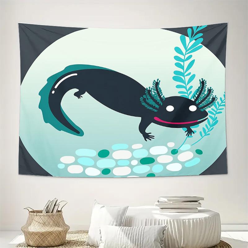 Arazzo Assolotl Estetico Senza Cornice da Appendere alla Parete Decorazione Salamandra Carina Arte da Parete per Stanza del Dormitorio Regalo per Amanti della Natura Divisorio Trendy per Stanza