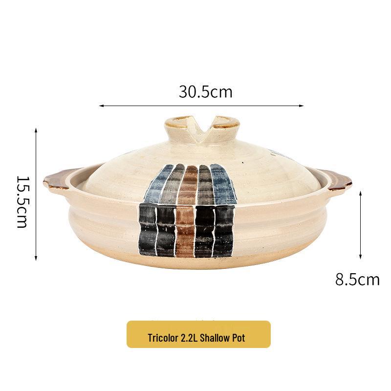 Bao Yi High-Temperature Japanese Ceramic Clay Soup Pot for Gas Stove