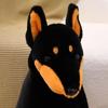Doberman Plush Toy (40cm) - A fearless Doberman gift for birthdays, celebrations, children, and friends.