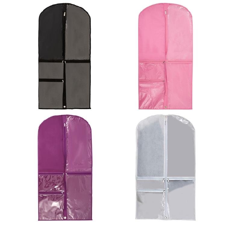 Foldable Kids Clothing Protectors with 5 Organizing Pockets Zippers Garment Bag Children Dancewear Clothes Hanging Cover