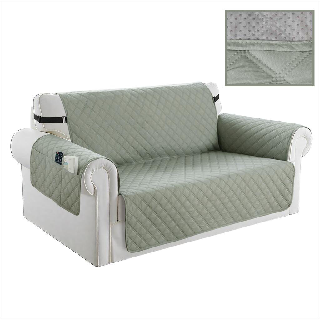 100%Waterproof Couch Cover 1/2/3/4 Seater Non-slip Slipcovers Sofa Cover Furniture Protector with Elastic Straps for Pet Cat Dog