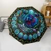Underwater Fantasy Scene Pattern Umbrella, Portable and Foldable Design, 8 Ribs, a Casual Accessory for Halloween, Christmas, and Birthday Gifts.