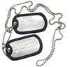 Oțel Inoxidabil Set Militar de 2 Coliere Dog Tag Personalizate Stil Armată cu Lanț cu Bile Amortizoare Coliere Făcute la Comandă