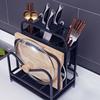 Rotatable Kitchen Knife & Chopstick Holder with Double Cutting Boards