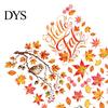 Decorative Glass Clings 6 Sheets Autumn Harvest Static Window Stickers, Maple Leaves Scarecrows Bicycle Owl Thanksgiving Home Decor Decals,
