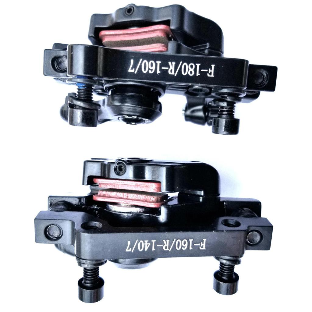 BB7 Mountain Bike Disc Brake Set: Front & Rear Calipers with Square/Round Pads for Bikes & Electric Scooters