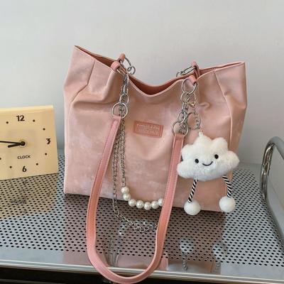 Casual Large-capacity Chain Bag 2025 New Autumn College Student Class Bag Fashionable Shoulder Tote Bag