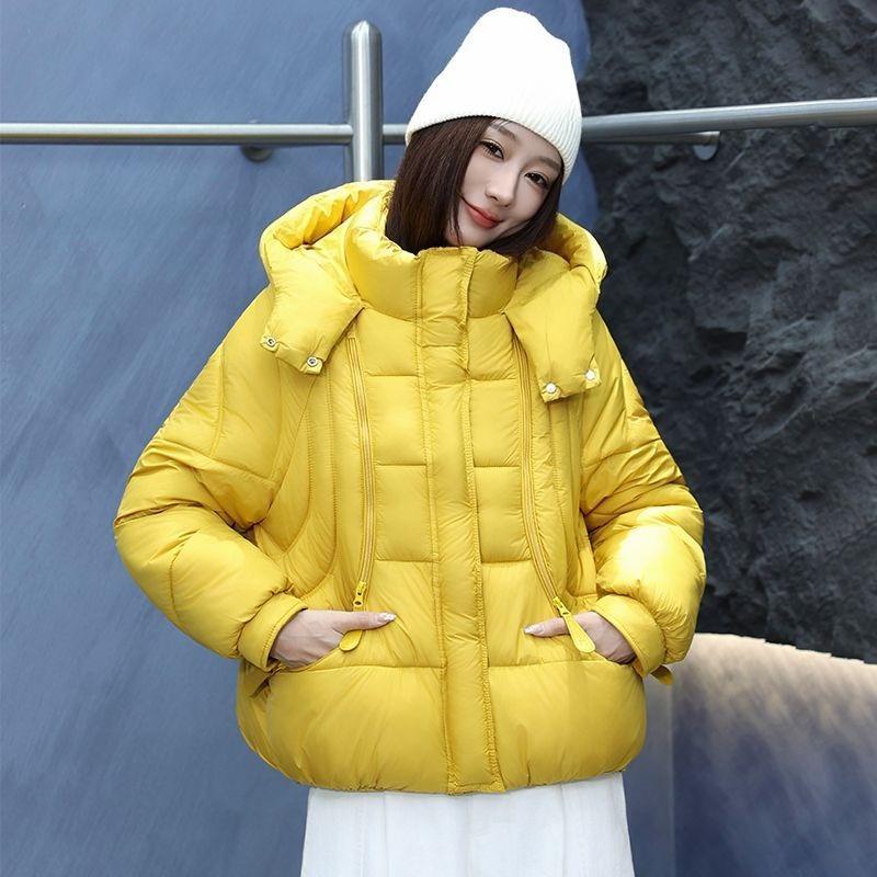 Winter Thickened Puffer Coat for Women Short Warm Quilted Jacket Loose Fit Petite