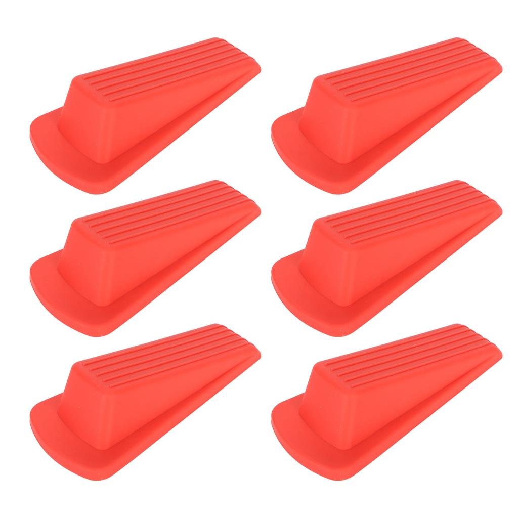 6pcs Door Stop Wedge Scratch Proof Slip Resistance Stable Base Stackable Door Wedge Stopper for