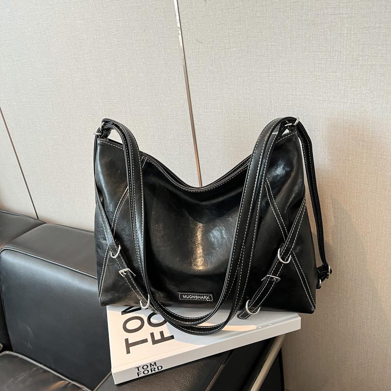 Tote bag women's large capacity 2025 new autumn and winter retro casual shoulder commuter bag multi-functional backpack backpack