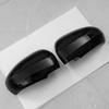 Pair Rearview Side Mirror Cap Covers Gloss Black for 2009 2010-2015 Toyota Prius