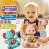 Baby Rattle Toy with Elephant Shapes - Sensory Development Toy for Infants & Toddlers, Mixed Colors - Hand-Eye Coordination,