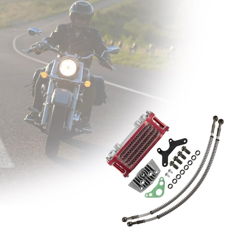 Dirt Pit Bike Modification Oil Coolers Easy Installation Universal for 50 70 90 110 125 140CC Cooling Radiator Engine Kit