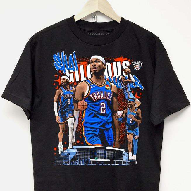 Women's Cotton Crew Neck Shai Gilgeous Alexander T-shirt Sga Vtg Rap Tee Okc Thunder Hip Hop Graphic Y2k