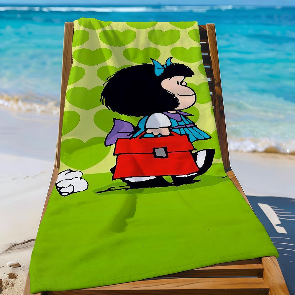Cartoon M-Mafalda Towel Soft Pool Gift For Travel Gym Shower Camping Quick Dry Sports Beach Towels