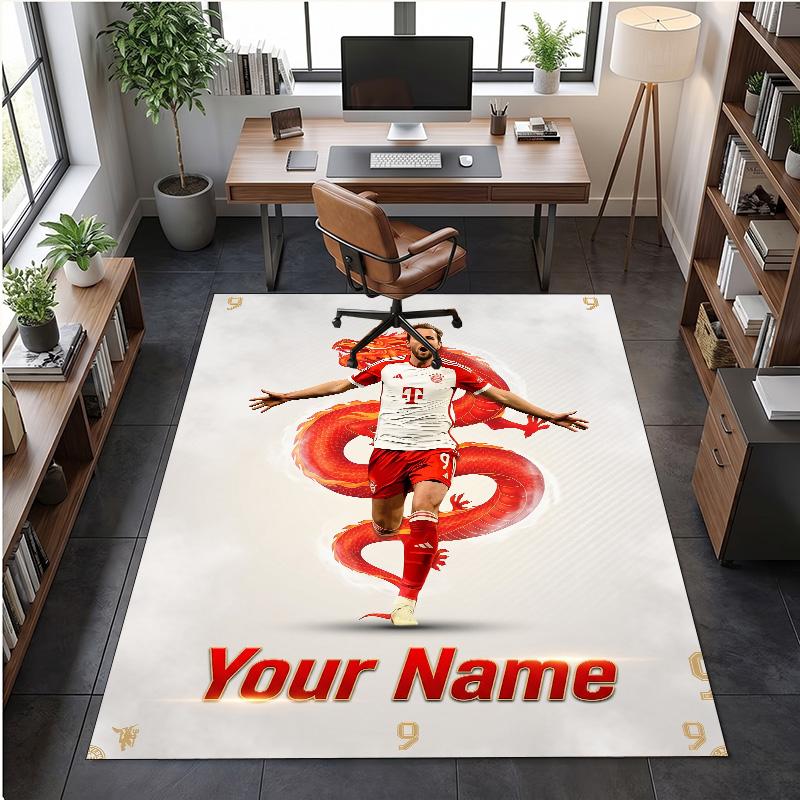 Crystal Velvet Rug Harry Kane Print Custom Name Text Floor Mat Home Decor
