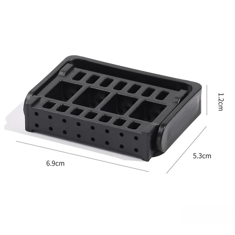 1pc 16 Holes Plastic Nail Art Grinding Head Bit Holder Storage Box Stand Display Rack for Manicure Drill Bits Container
