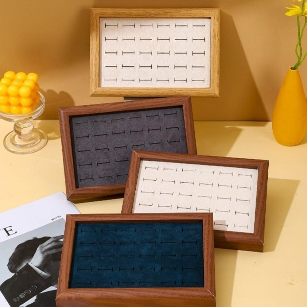 Large Capacity Rings Display Tray 30 Slot Stud Earrings Organizer Fashion Jewelry Trays Counter