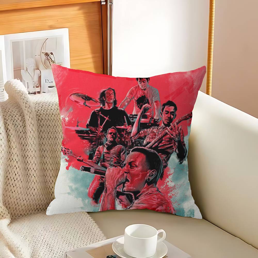 Rock Band L-Linkin Park Pillow Cover For Bedroom Room And Living Room Sofa Decorative Cushion Cover