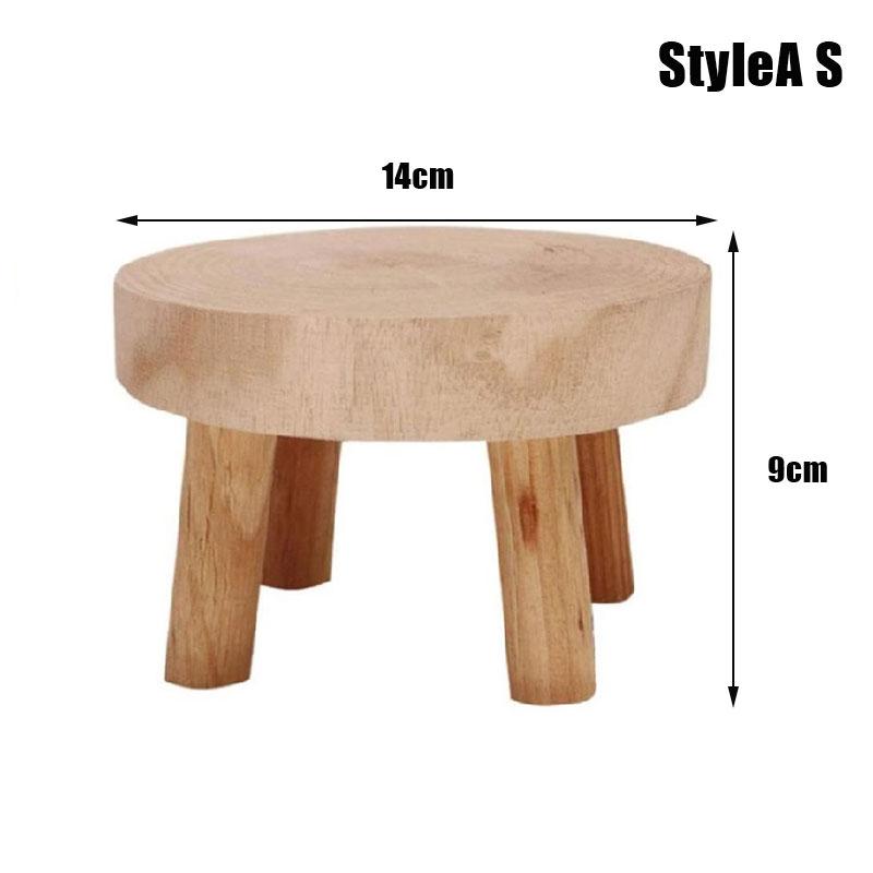 Wooden Plant Stand Flower Pot Base Holder Stool Garden Flower Display
