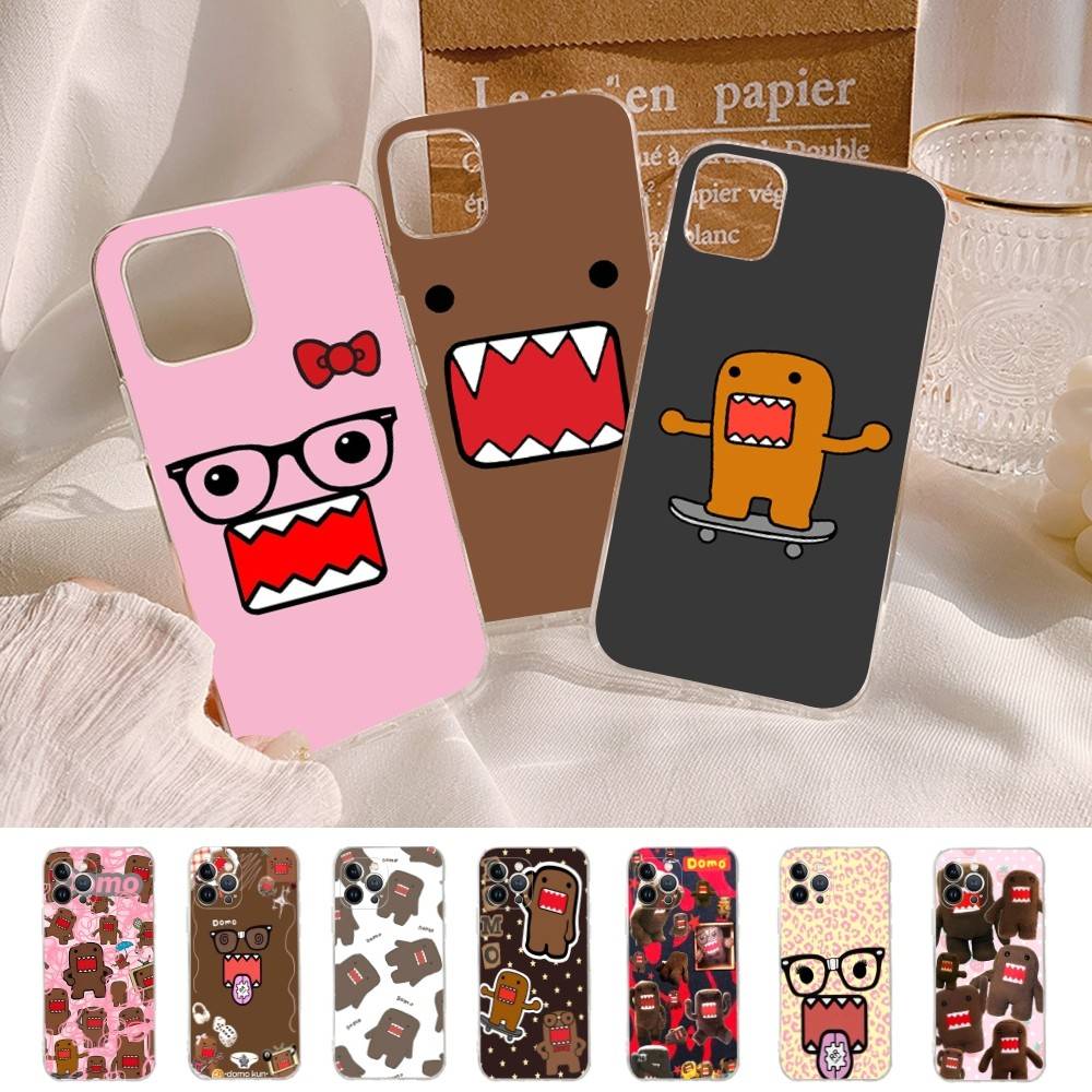 Cute Domo Kun Phone Case For IPhone 17 16 15 14 13 11 12 Pro Max 16 Plus Transparent