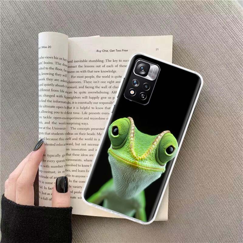 Lizards and Geckos Have Big Eyes Phone Case For Redmi Note 13 12 Pro Plus 14 15 Pro 5G 11 11T 11E 11S 10 Pro 10S 9 9S Cover Cell