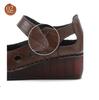 Pretty Orthotic Sandals Woman Cowhide Leather Mary Jane Shoes Ladies Wedged Heeled Sandal Women's Orthopedic Closed Toe Sandals