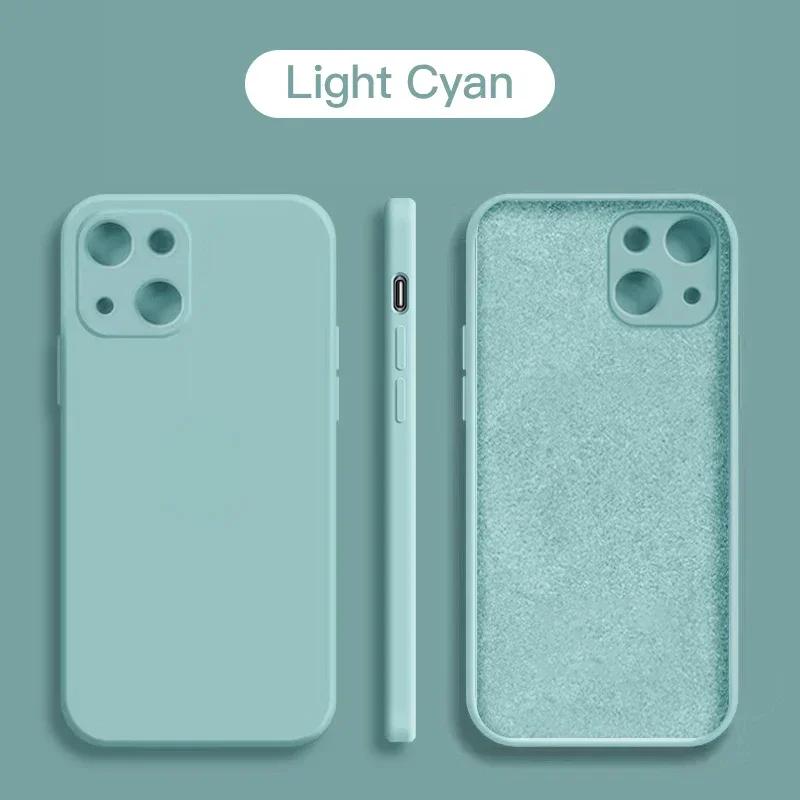 For For Iphone 16 1 14 13 11 12 1 Pro Max Mini X XR XS 7 8 SE Al Liquid Silicone Phone Case Shockproof Back Cover