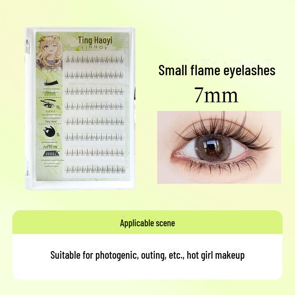 

Накладные ресницы Tinghaoyi No-Glue Small Flame для нижних ресниц — самоклеящиеся, с прозрачным стержнем, удобные для начинающих
