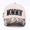 1 Stück Mommin Trucker-Kappe für Damen, bestickte Mama-Baseballkappe, verstellbare Leinwand-Vintage-Kappe für Freizeitkleidung