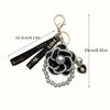 1 Elegant Handmade Camellia Keychain with Imitation Pearl Design, Suitable for Hanging On Cars, Bags, Any Item, Christmas Gifts