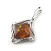 Les Trésors De Lily [N2180] - Silver Pendant 'Inspiration' Amber (rhodium-plated) - 21x21 Mm
