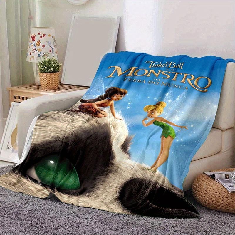 1 Stück Tinkerbell Druckdecke - Weiche Ganzjahresdecke für Büro, | Personalisierte Geschenkidee mit entzückendem Cartoon-Design