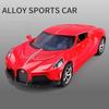 1:24 Lavoiturenoire Legierung Sportwagenmodell Die-Cast Metall Spielzeugfahrzeuge Automodell Simulation Sound und Licht Kinderspielzeug Geschenk