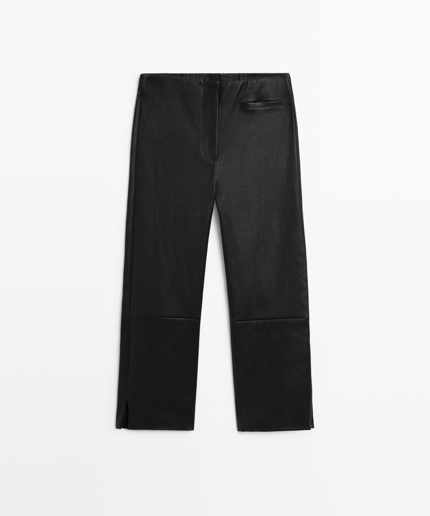 Masimodutti Lambskin Capri Pants