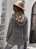 2023 Autumn/Winter Solid Color Plus Velvet Loose Casual Hoodie
