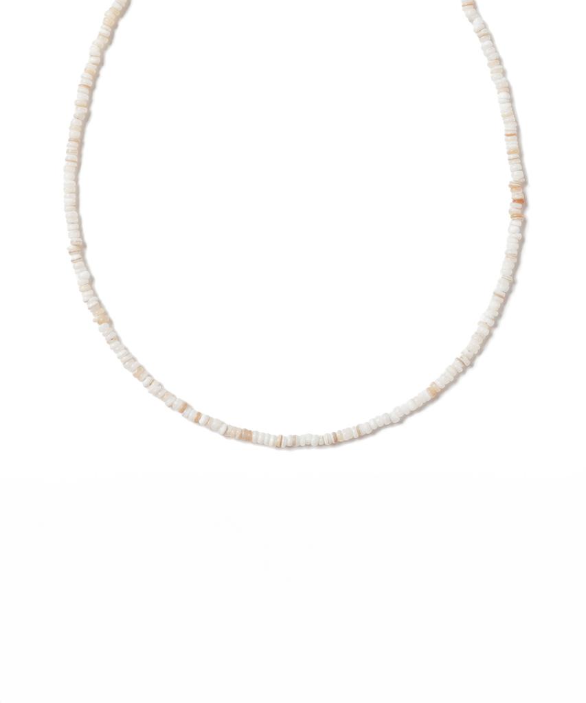 Decoroso Unisex Minimal Mother-Of-Pearl Bead Necklace [Ivory]
