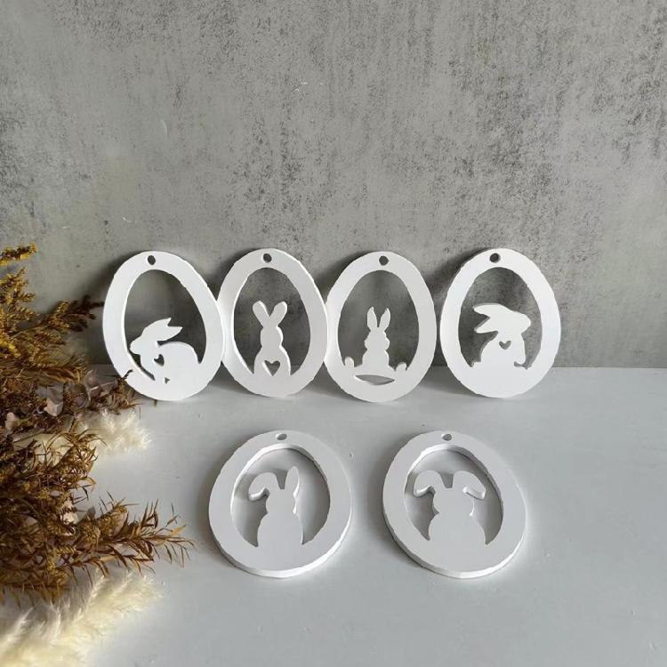 Crafters' Delight Silicone Mold for DIY Crystal Easter Rabbit Pendant for Kids