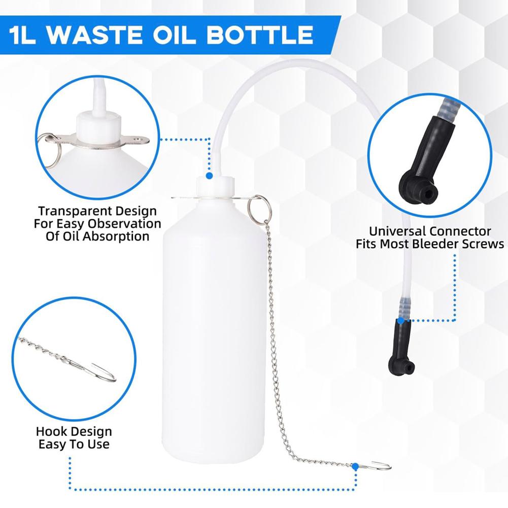 Universeller Manueller Bremsenentlüfter 1L Bremsflüssigkeitsabsauger und 60cm Schlauch Bremsölwechselwerkzeug Bremsflüssigkeitsentlüfter