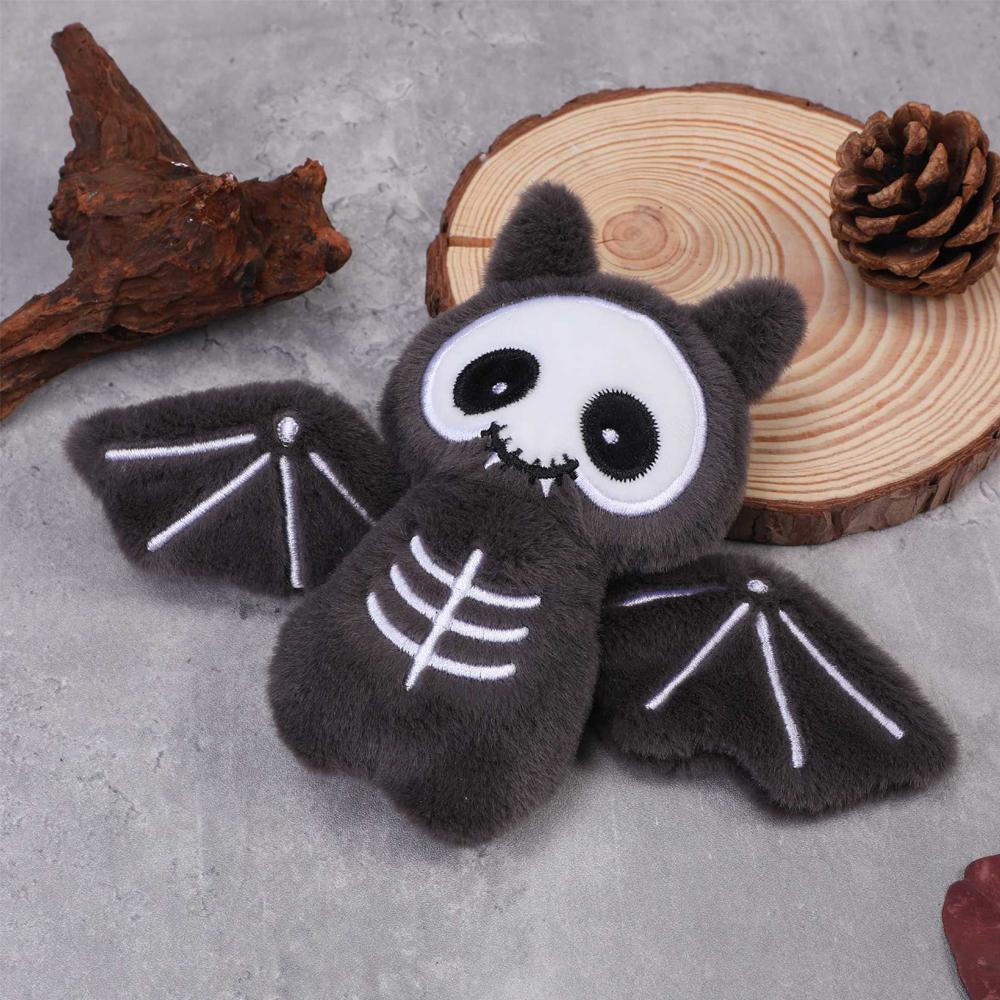 Halloween Funny Skull Mummy Plush Toy Bat Creative Stuffed Doll Keychain Bag Pendant Key Hanging Decor Fun Holiday Gifts