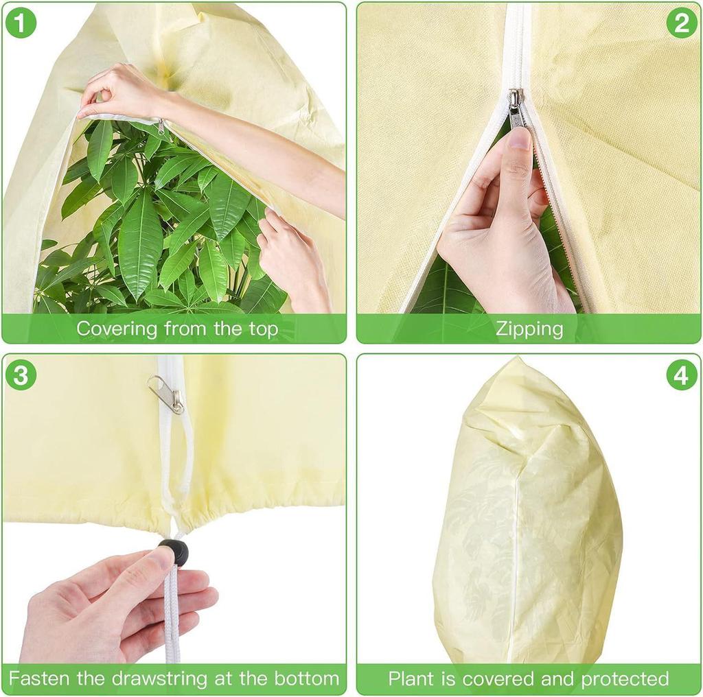 Thickened plant frost protection cover for winter plants, 2 pieces
