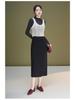 Women's High-Waisted Slit Pencil Skirt - Autumn Slim Fit Fashionable Drape Style