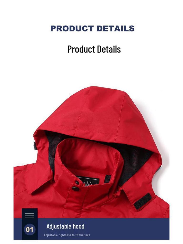 Waterproof Hooded Windproof Sport Windbreaker for Running & Mountaineering