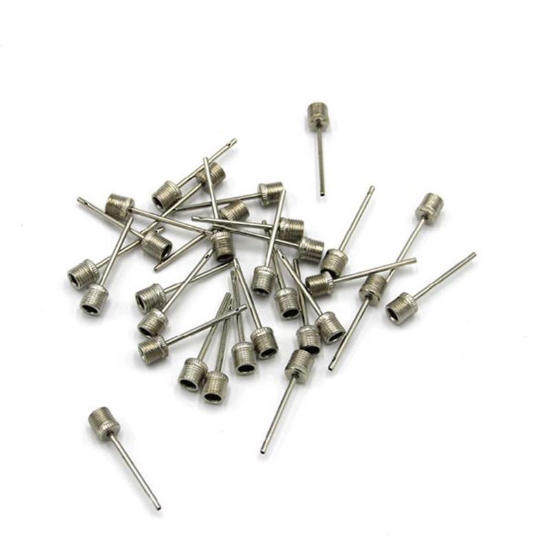 50PCS Stainless Steel Sports Ball Inflating Pump Pins Soccer Football Basketball Air Valve Adaptor Needle for Inflatable Sports